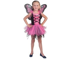 Roze Vlinder | Kinderkostuum  + Vleugels