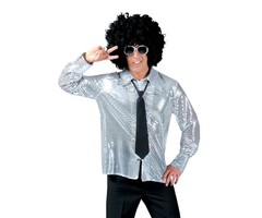Disco Hemd Zilver | Herenkostuum