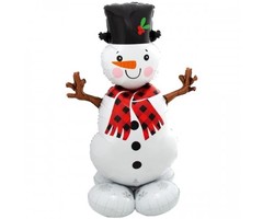 Sneeuwpop Standalone Ballon | Opblaasbaar