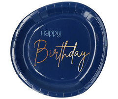 Happy Birthday Bordjes | Elegant Blue