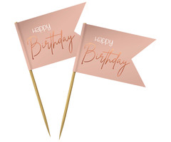 Prikkertjes Happy Birthday | Rosé/Roze Elegant