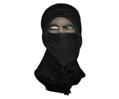 Ninja Masker Zwart | Rubber met Stof