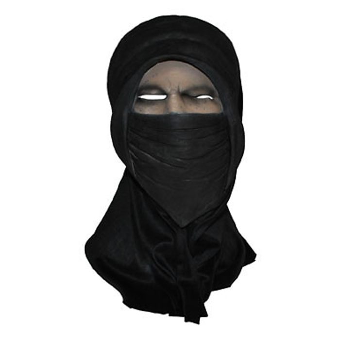 Ninja Masker Zwart | Rubber met Stof