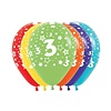 Ballonnen Multicolor 12 Stuks | Cijfer 3