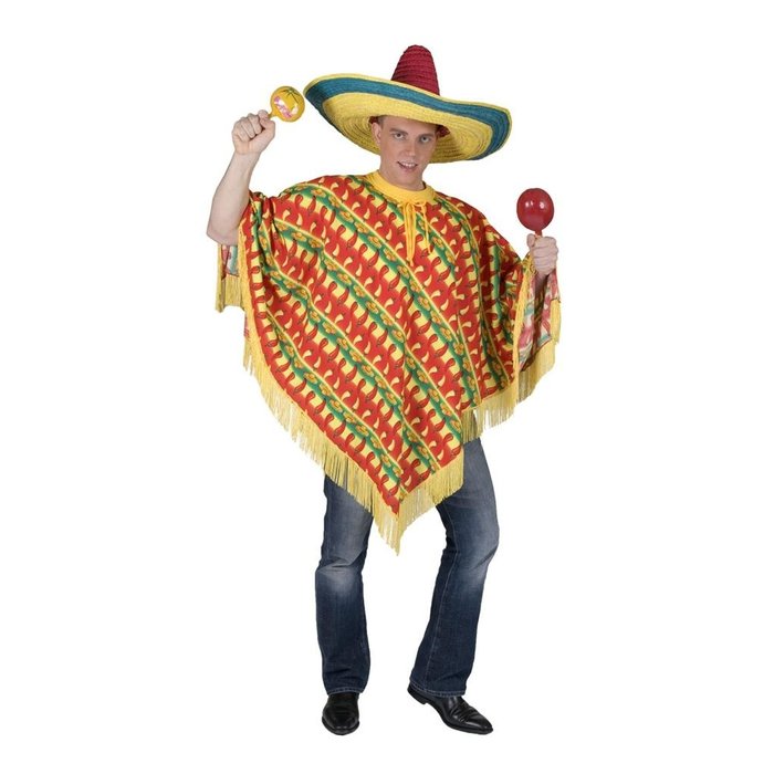 Poncho Fiesta | Herenkostuum | One Size