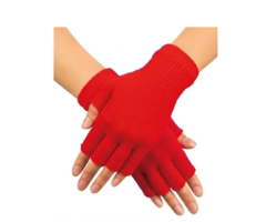 Korte Vingerloze Handschoenen | Rood