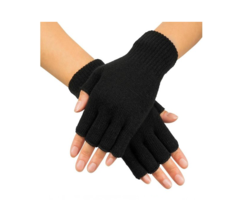 Korte Vingerloze Handschoenen | Zwart