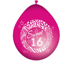 Sweet 16 Sixteen | Ballonnen  8 Stuks