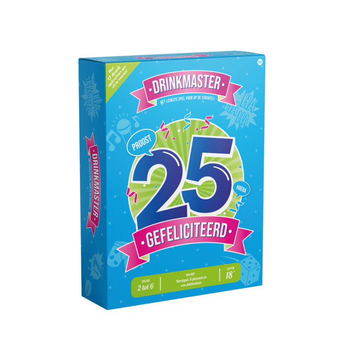 Partygame Drinkmasters 25 Jaar | 2tot6 Spelers