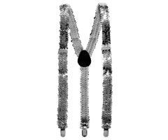 Glamour Paillet Bretellen Zilver | One Size