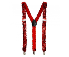 Glamour Paillet Bretellen Rood | One Size