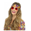Hippie Bril | Flower Power Glasses Rood