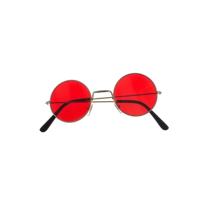 Hippie Bril | Flower Power Glasses Rood