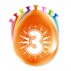 Verjaardag Ballonnen Multicolor 8 Stuks | Cijfer 3