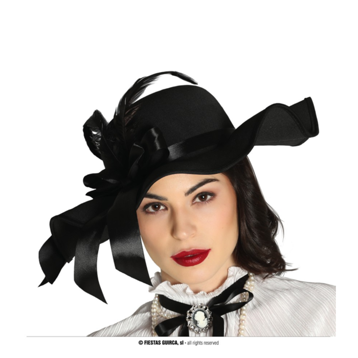 Black Pamela Hat | Chique Hoed