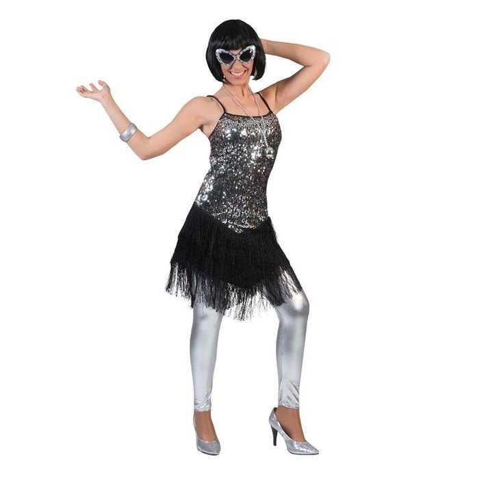 Fringie Flapper Zilver | Dameskostuum | 20's Kleedje