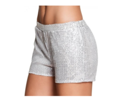 Shortje/ Broekje Paillet Zilver | Dames
