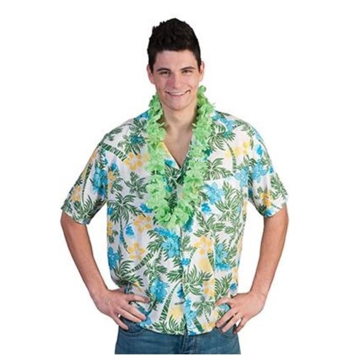 Hawaiihemd Groen/Wit | Kostuum