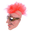 Masker Punk Rocker| Roze Hanenkam