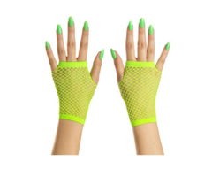 Korte Vingerloze Handschoenen | Neon Groen | Nethandschoenen