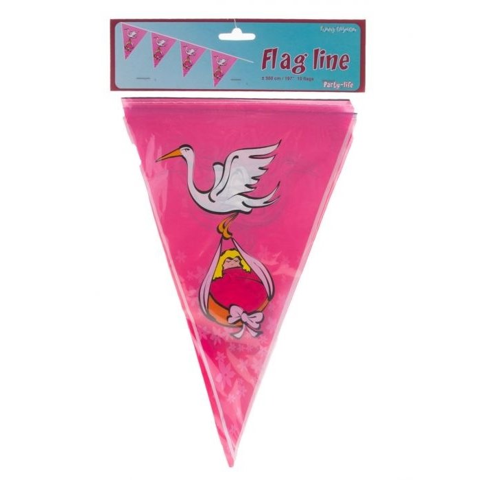 Vlaggenlijn Geboorte Meisje 5m