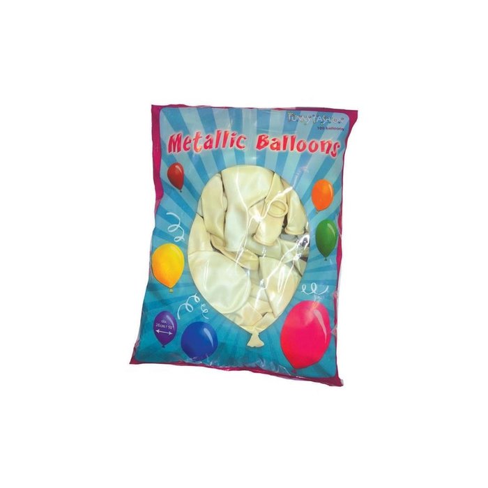 Ballonnen 100 Stuks | Metallic Wit