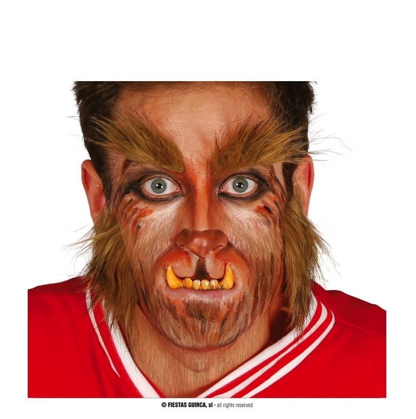 Weerwolf Baard | Bruine Bakkebaard & Wenkbrauwen