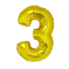 Cijfer 3 Folieballon Goud 40inch