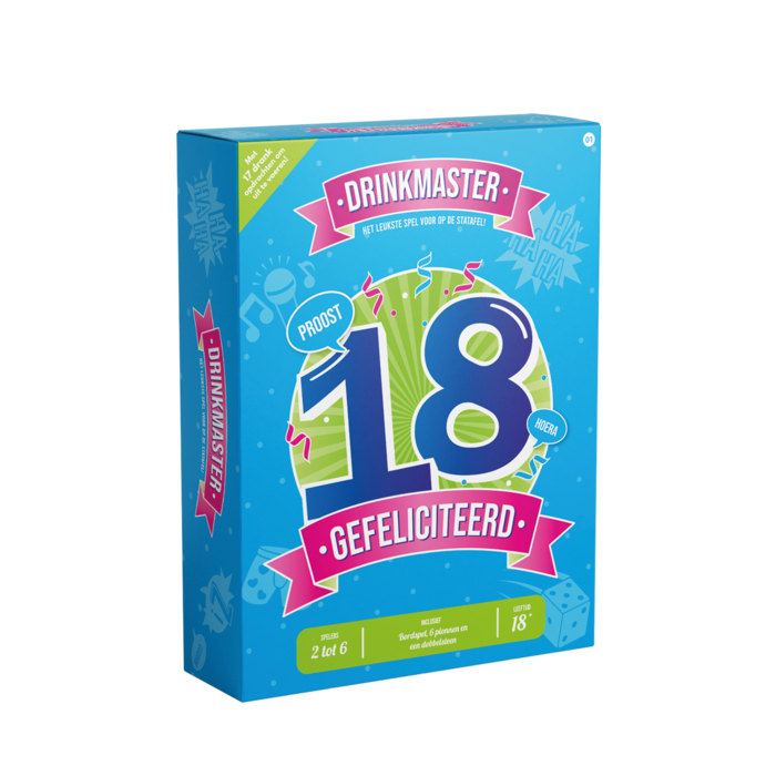 Partygame Drinkmasters 18 Jaar | 2tot6 Spelers