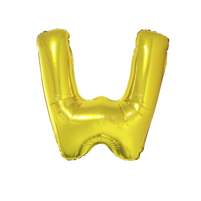 Letter W Folieballon Goud 40inch