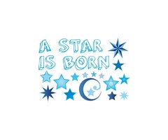 Raamsticker ' A star is born' Jongen