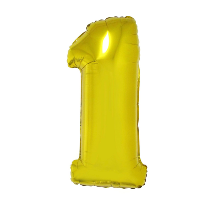 Cijfer 1 Folieballon Goud 40inch