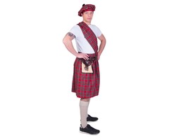 Highlander Schot/ Rood | Herenkostuum