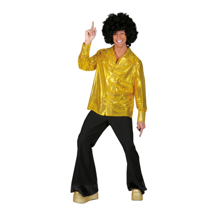 Gouden Glitterhemd |Herenkostuum