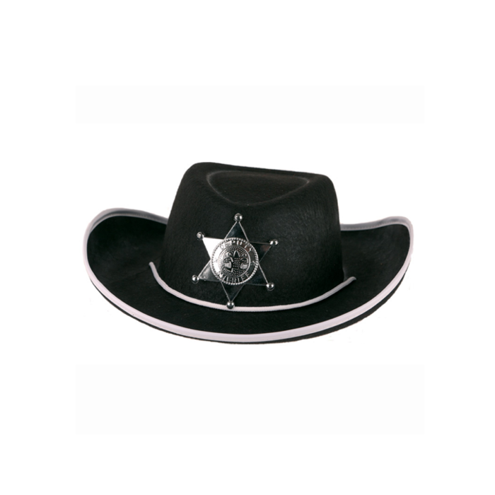 Cowboyhoed Sheriff Zwart | + Ster