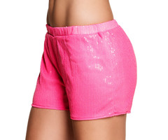Shortje/ Broekje Paillet | Neon Roze