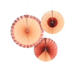 Honeycomb Waaiers |  Peach/Rosé | Elegant Lush Blush