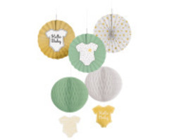 Honeycomb Decorations Ohh Baby | 5 Stuks