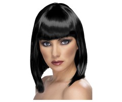 Glamour Girl Pruik | Kort Zwart