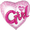 Folieballon Baby Girl | 3D Effect 36inch
