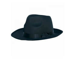 Hoed Gangster Satin | Zwart