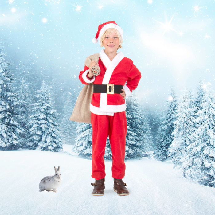 Kerstmankostuum Kinderen | 4 Delig
