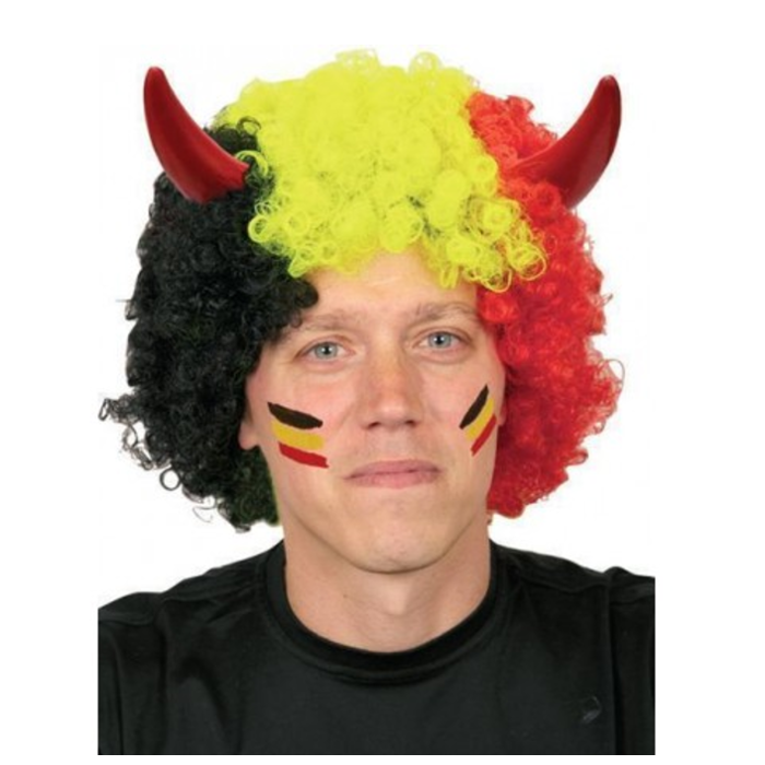 Pruik België met Duivelsoortjes