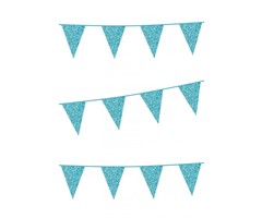 Vlaggenlijn Glitter / Lichtblauw | 6m