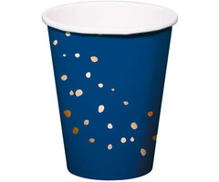 Bekertjes | Goud/Blauw Elegant | 8 Stuks