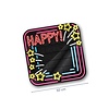 Neon Decoratiebord Happy Birthday | Blanco