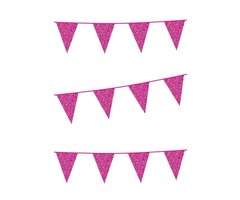 Vlaggenlijn Glitter / Roze | 6m