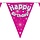 Vlaggenlijn Happy birthday Pink Holografix
