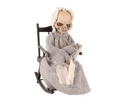 Skelet In Schommelstoel | Halloweendecoratie
