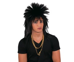 Pruik Rock Punker | Zwart
